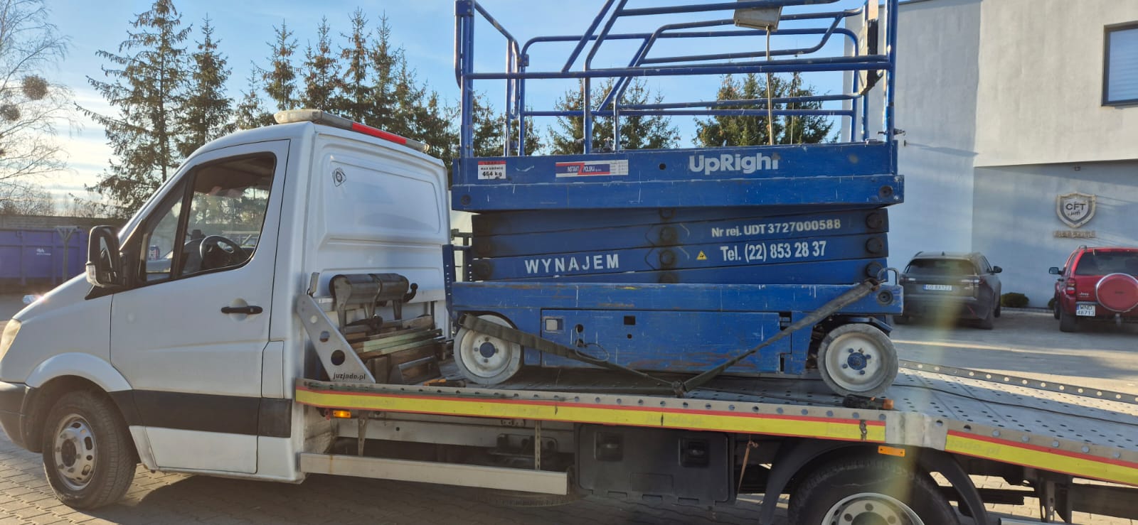 transport lawetą wzwyżki